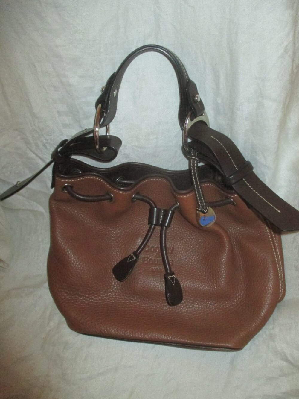Dooney & Bourke Vintage Drawstring Bucket Bag with Bag charm- Preowned